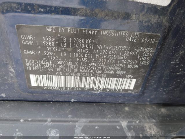 Subaru Outback 2.5i Limited Image 9