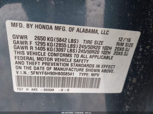 Honda Pilot Touring Image 14