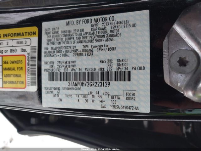 Ford Fusion Se Image 10